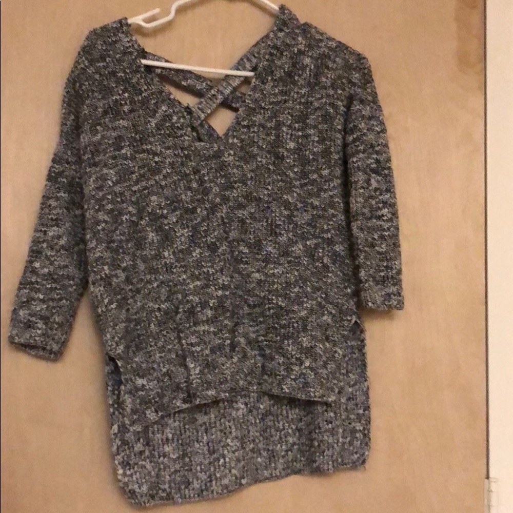 Express sweater grey and white